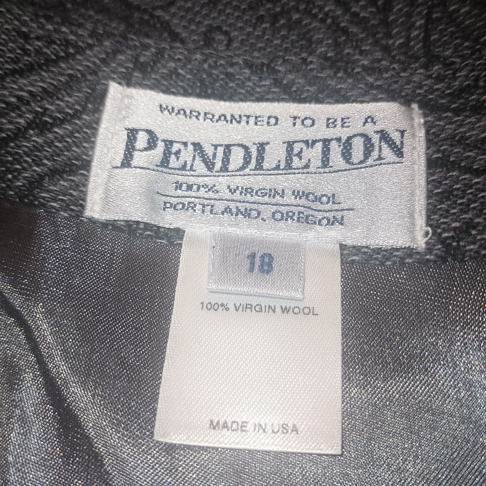 Pendleton Skirt Set Gray Baroque Pattern Vest & M… - image 7